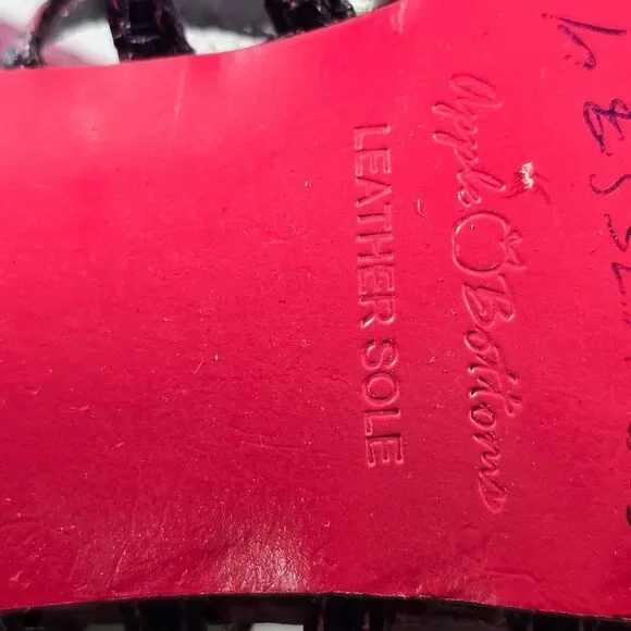 Apple Bottoms Purple Snakeskin Heels - Picture 9 of 9